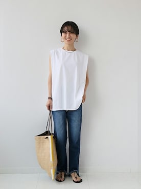 「NICOLAS LAINAS（ニコラスライナス）のアイテム」を使った、Makkieさん（レディース・158cm）の春コーディネート