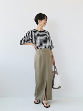 「RAINBOW SANDALS（レインボーサンダル）のアイテム」を使った、Makkieさん（レディース・158cm）の春コーディネート