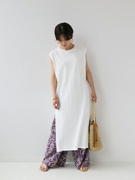 「NICOLAS LAINAS（ニコラスライナス）のアイテム」を使った、Makkieさん（レディース・158cm）の春コーディネート