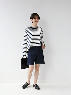 「LEMINOR（ルミノール）のアイテム」を使った、Makkieさん（レディース・158cm）の夏コーディネート