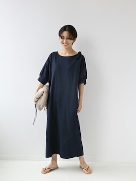 「JOURNAL STANDARD relume（ジャーナルスタンダード　レリューム）のアイテム（ワンピース/ドレス）」を使った、Makkieさん（レディース・158cm）の夏コーディネート