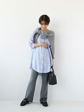 「MANEBU（マネブ）のアイテム」を使った、Makkieさん（レディース・158cm）の秋コーディネート