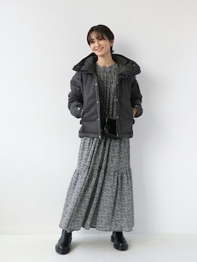 「JOURNAL STANDARD relume（ジャーナルスタンダード　レリューム）のアイテム（ワンピース/ドレス）」を使った、Makkieさん（レディース・158cm）の秋コーディネート