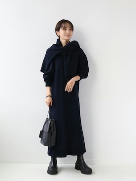 「JOURNAL STANDARD relume（ジャーナルスタンダード　レリューム）のアイテム（ワンピース/ドレス）」を使った、Makkieさん（レディース・158cm）の秋コーディネート
