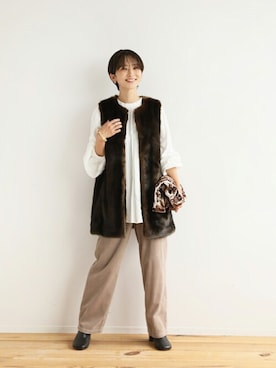 「JOURNAL STANDARD relume（ジャーナルスタンダード　レリューム）のアイテム（その他アウター）」を使った、Makkieさん（レディース・158cm）の秋コーディネート