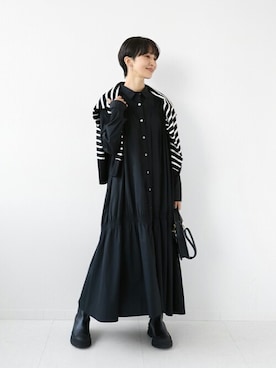 「JOURNAL STANDARD relume（ジャーナルスタンダード　レリューム）のアイテム（ワンピース/ドレス）」を使った、Makkieさん（レディース・158cm）の冬コーディネート