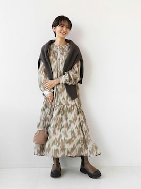 「JOURNAL STANDARD relume（ジャーナルスタンダード　レリューム）のアイテム（ワンピース/ドレス）」を使った、Makkieさん（レディース・158cm）の冬コーディネート