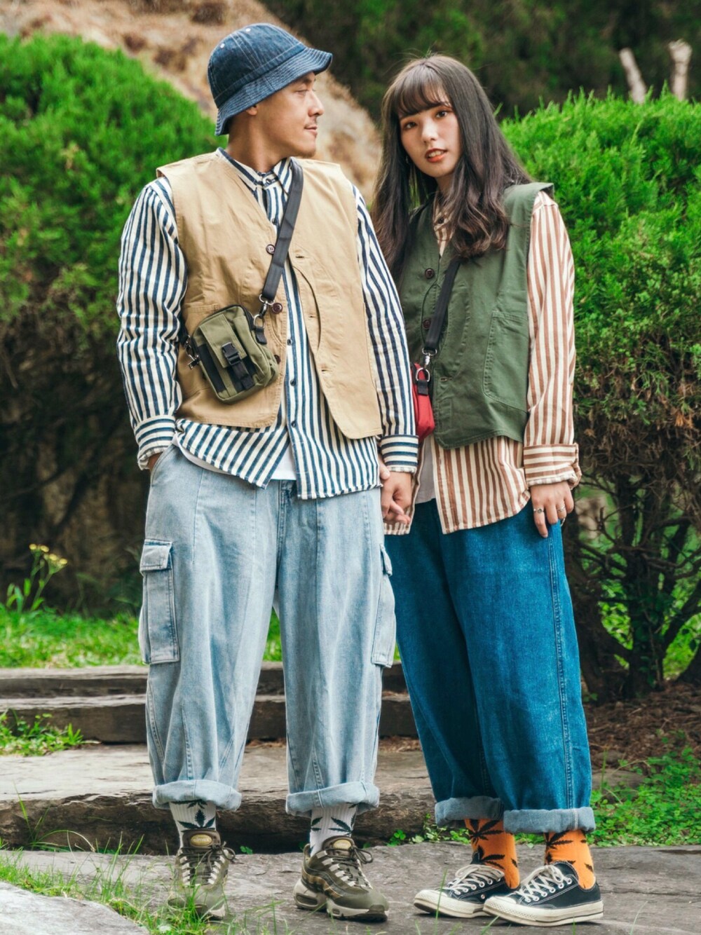 「ootd、outfit、street、Need How、converse、NIKE、airmax95、冬コーデ、秋のコーデ、秋コーデ」｜「Need Howのアイテム（シャツ/ブラウス、ホワイト系）」を使った、鄭騰紘さん（メンズ・172cm）の秋コーディネートの1枚目の写真