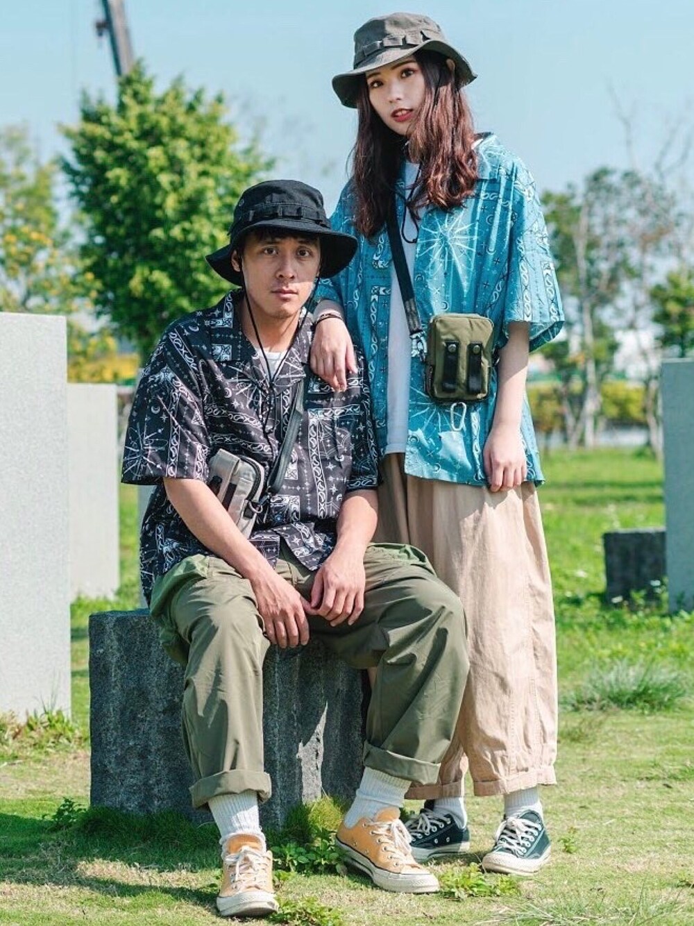 「ootd、夏コーデ、夏、秋のコーデ、秋コーデ、春コーデ、春、converse、Need How、outfit」｜「Need Howのアイテム（キャップ、グレー系）」を使った、鄭騰紘さん（メンズ・172cm）の夏コーディネートの1枚目の写真