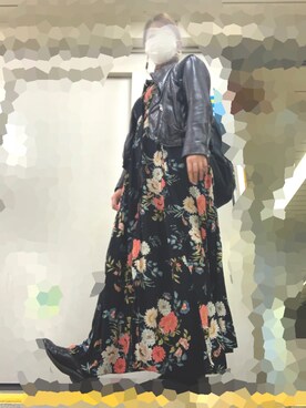「JOURNAL STANDARD relume（ジャーナルスタンダード　レリューム）のアイテム（ライダースジャケット）」を使った、Sana さん（レディース・163cm）の春コーディネート