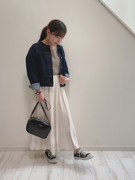 「Steady.（ステディ）のアイテム」を使った、shiorinさん（レディース・148cm）の春コーディネート