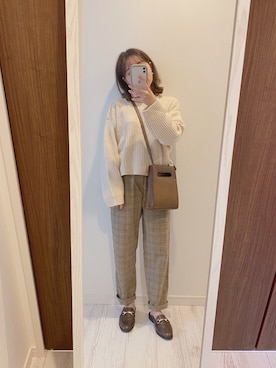 「chocomee（チョコミー）のアイテム（パンツ）」を使った、shiorinさん（レディース・148cm）の秋コーディネート