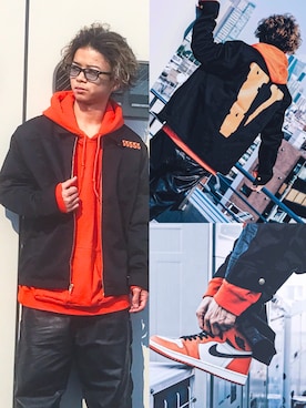 「alexanderwang（アレキサンダーワン）のアイテム（パンツ）」を使った、佐藤貴龍さん（メンズ・156cm）の秋コーディネート