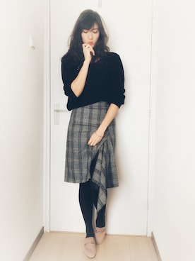 「Chuu」｜「アイテム（アクセサリー）」を使った、NINAさん（レディース・176cm）の冬コーディネート