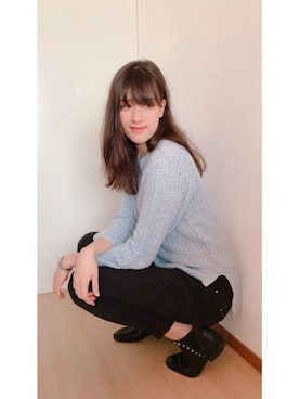 「stradivarius（ストラディバリウス）のアイテム（ブーティ）」を使った、NINAさん（レディース・176cm）の冬コーディネート