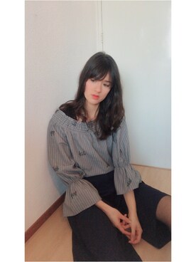 「ATMOSPHERE（アトモスフィア）のアイテム」を使った、NINAさん（レディース・176cm）の冬コーディネート