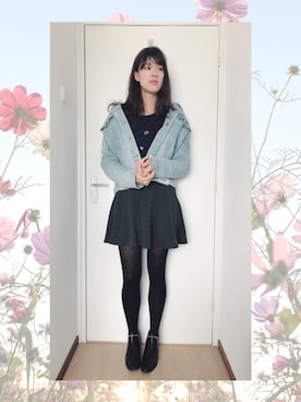 「stradivarius（ストラディバリウス）のアイテム（ブーティ）」を使った、NINAさん（レディース・176cm）の春コーディネート