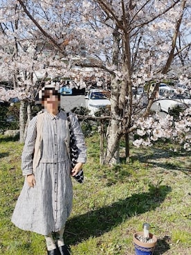 「ナチュラルスタイル」｜「アイテム（スリッポン）」を使った、squashさん（レディース・152cm）の春コーディネート