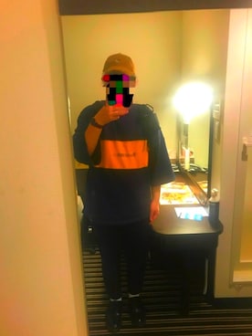 「グラニフ」｜「アイテム（スラックス）」を使った、でぶっちょまんさん（メンズ・177cm）の春コーディネート