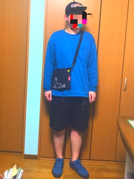 「DC（ディーシー）のアイテム（パンツ）」を使った、でぶっちょまんさん（メンズ・177cm）の夏コーディネート