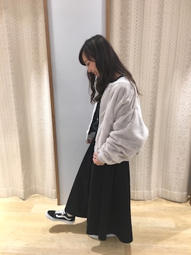 「リバーシブルブルゾン」｜やぎみさきさん（レディース・153cm）の秋コーディネート