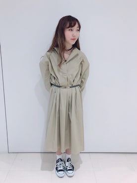 「CONVERSE（コンバース）のconverse（コンバース） ALL STAR OX（オールスターOX）（スニーカー）」を使った、やぎみさきさん（レディース・153cm）の春コーディネート