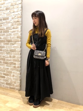 「マスタード」｜やぎみさきさん（レディース・153cm）の秋コーディネート