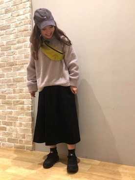 「Lee（リー）のアイテム（帽子）」を使った、やぎみさきさん（レディース・153cm）の秋コーディネート