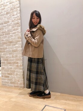 「フルフルダッフル」｜やぎみさきさん（レディース・153cm）の秋コーディネート