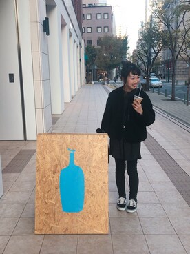 「ケーブルニット」｜「アイテム（チュニック）」を使った、やぎみさきさん（レディース・153cm）の秋コーディネート