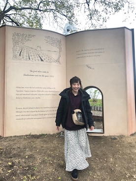 「FIRST DOWN（ファーストダウン）のアイテム」を使った、やぎみさきさん（レディース・153cm）の冬コーディネート