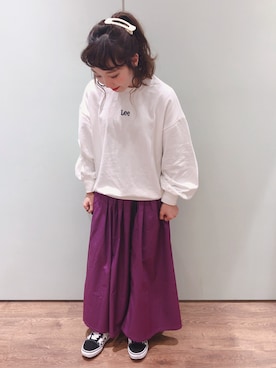 「Lee（リー）のアイテム（トップス）」を使った、やぎみさきさん（レディース・153cm）の冬コーディネート