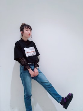 「NiCORON（ニコロン）のアイテム」を使った、やぎみさきさん（レディース・153cm）の春コーディネート