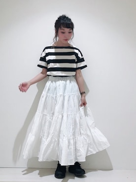 「マリンコーデ」｜やぎみさきさん（レディース・153cm）の春コーディネート