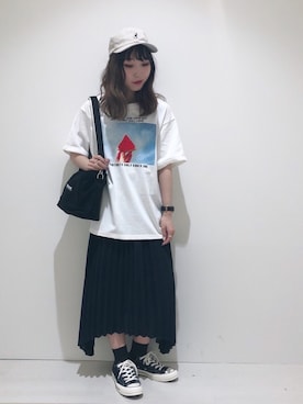 「NiCORON（ニコロン）のアイテム」を使った、やぎみさきさん（レディース・153cm）の春コーディネート