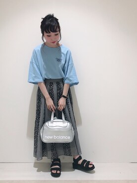「NiCORON（ニコロン）のアイテム」を使った、やぎみさきさん（レディース・153cm）の春コーディネート