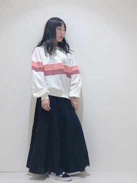 「Lee（リー）のアイテム（トップス）」を使った、やぎみさきさん（レディース・153cm）の夏コーディネート