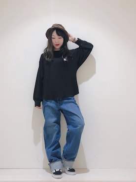 「Lee（リー）のアイテム（帽子）」を使った、やぎみさきさん（レディース・153cm）の夏コーディネート