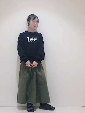 「Lee（リー）のアイテム（トップス）」を使った、やぎみさきさん（レディース・153cm）の夏コーディネート