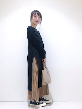 「ワッフルワンピース」｜やぎみさきさん（レディース・153cm）の夏コーディネート