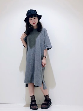 「フェスコーデ」｜「アイテム（チュニック）」を使った、やぎみさきさん（レディース・153cm）の夏コーディネート