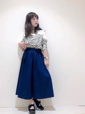 「スカーチョ」｜「アイテム（ワンピース/ドレス）」を使った、やぎみさきさん（レディース・153cm）の秋コーディネート