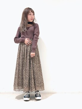 「スクエアネック(ネック)」｜やぎみさきさん（レディース・153cm）の秋コーディネート