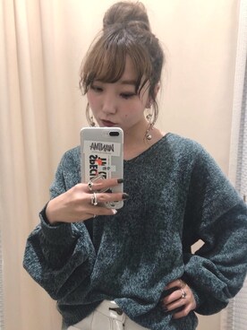 「モールニット」｜やぎみさきさん（レディース・153cm）の秋コーディネート
