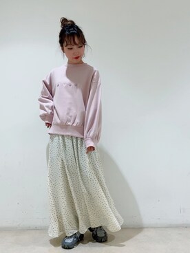 「KANGOL（カンゴール）のアイテム（Tシャツ/カットソー）」を使った、やぎみさきさん（レディース・153cm）の冬コーディネート