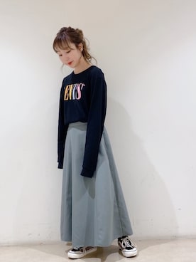 「Levi's（リーバイス）のアイテム（トップス）」を使った、やぎみさきさん（レディース・153cm）の春コーディネート