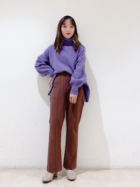 「アースミュージック＆エコロジー」｜やぎみさきさん（レディース・152cm）の冬コーディネート