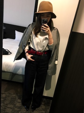 「UNIQLO（ユニクロ）のアイテム（スウェット、グレー系）」を使った、🌜SOㄹA🌛さん（レディース）の秋コーディネート
