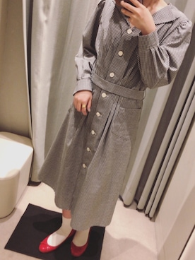 「agnes b.（アニエスベー）のアイテム（ワンピース、ブラック系）」を使った、🌜SOㄹA🌛さん（レディース）の春コーディネート
