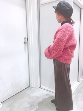 「アイテム（キャスケット）」を使った、14+ イオンモール鶴見緑地店 スタッフさん（レディース・149cm）の冬コーディネート